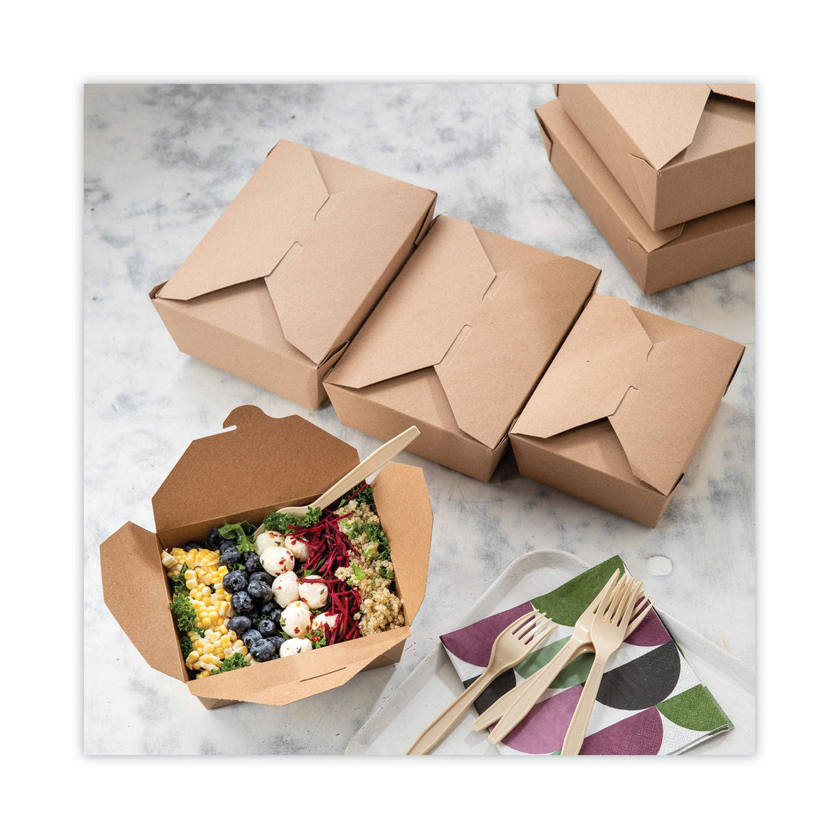 Pactiv Evergreen EarthChoice PSM Cutlery, Heavyweight, Fork, 6.88", Tan, 1,000/Carton
