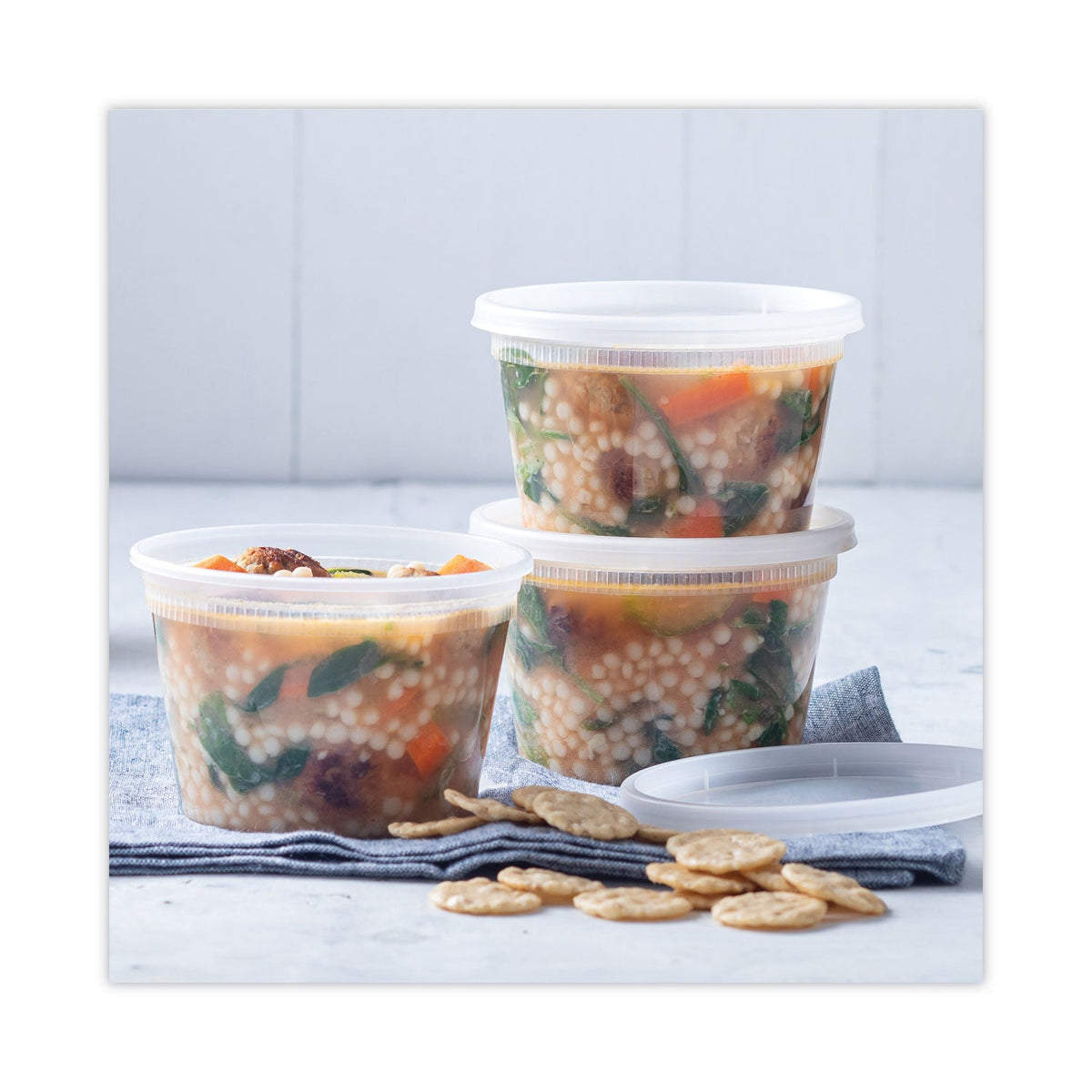 Pactiv Evergreen Newspring DELItainer Microwavable Container, 16 oz, 2 x 2 x 2, Clear, Plastic, 240/Carton