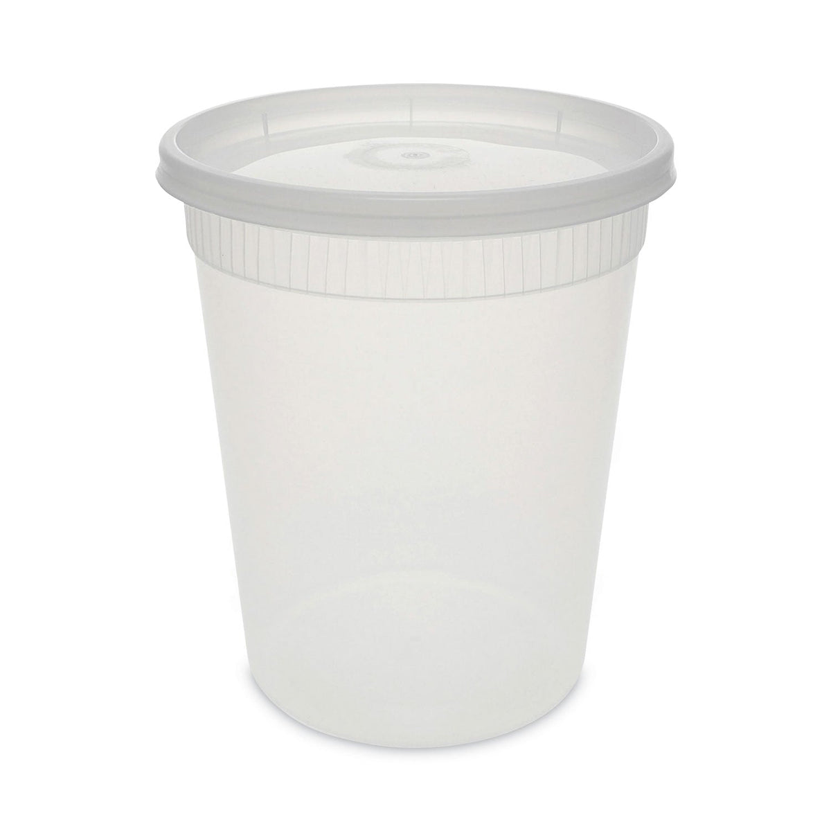 Pactiv Evergreen Newspring DELItainer Microwavable Container, 32 oz, 4 .55 Diameter x 5.55 h, Clear, Plastic, 240/Carton