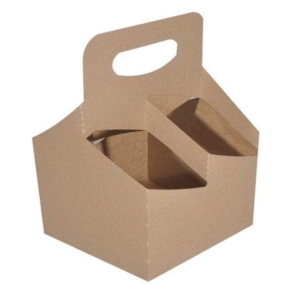 Natural Kraft - Cup Carrier - 7-1/4 x 7 x 9-1/4"