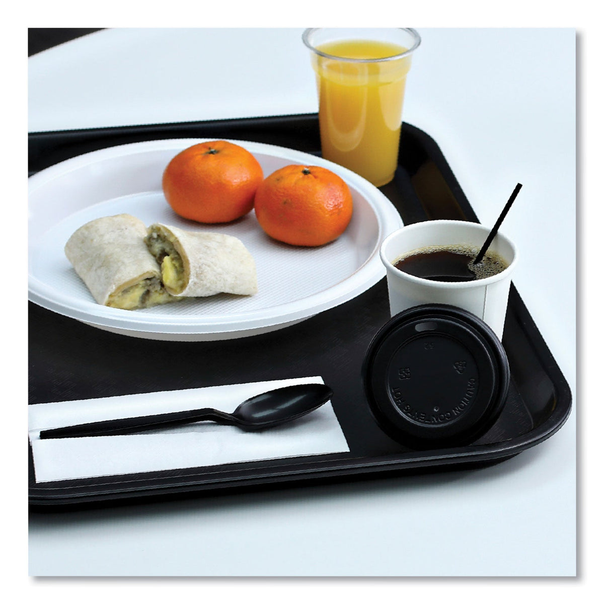 Boardwalk Hot Cup Lids, Fits 8 oz Hot Cups, Black, 1,000/Carton