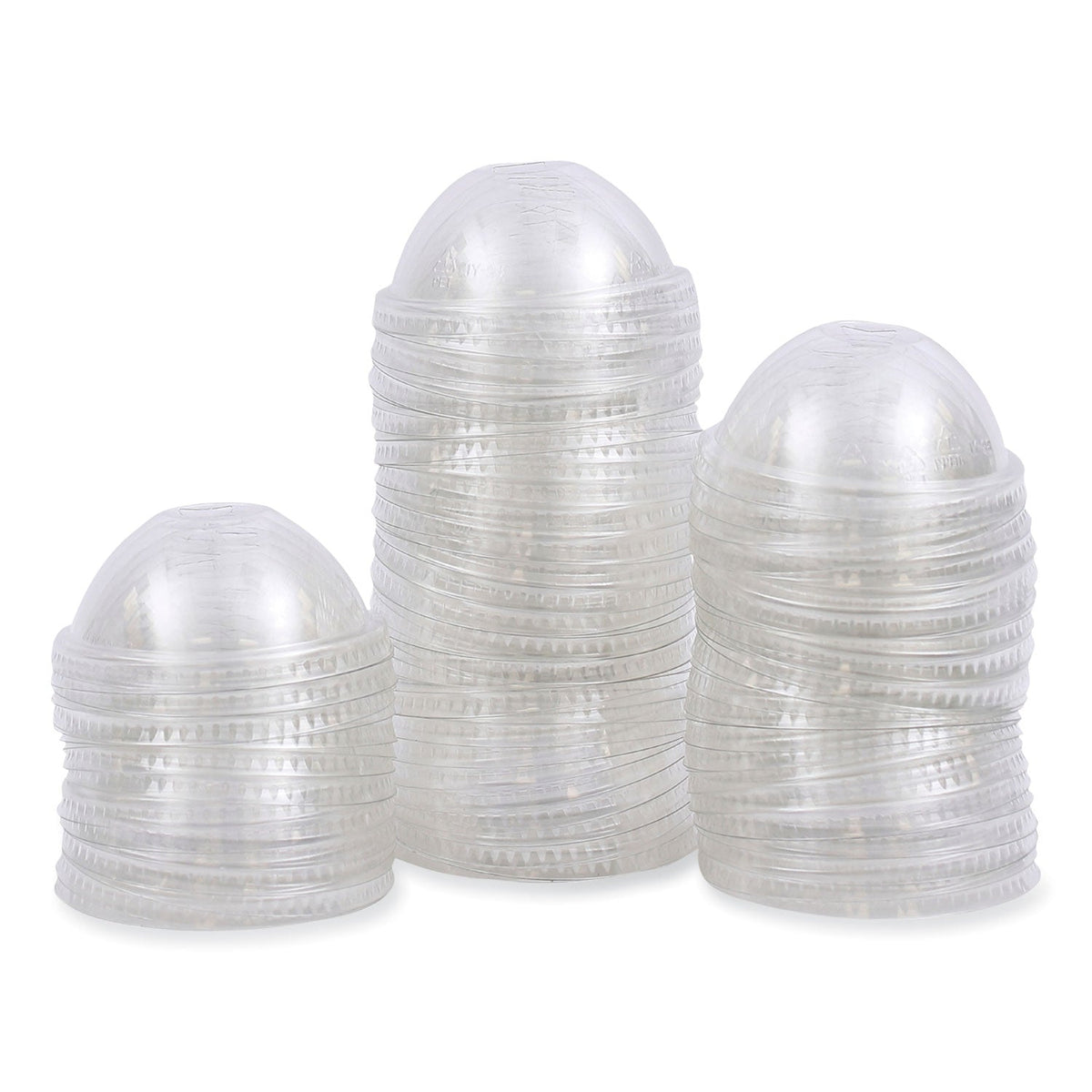 Boardwalk PET Cold Cup Dome Lids, Fits 16 oz to 24 oz Plastic Cups, Clear, 100 Lids/Sleeve, 10 Sleeves/Carton