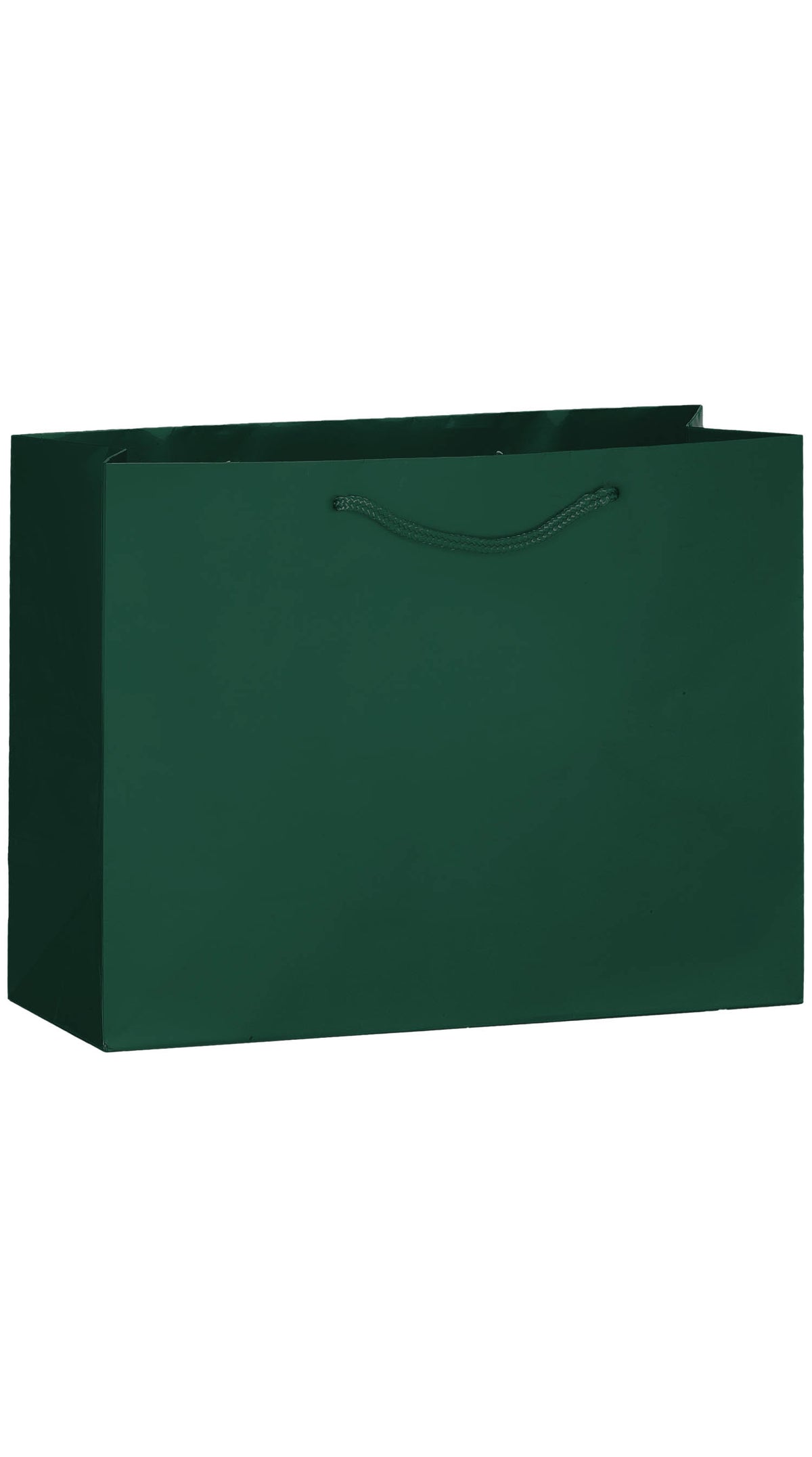 Hunter Green Gloss Laminated Euro Tote Bags - 13 x 5 x 10"
