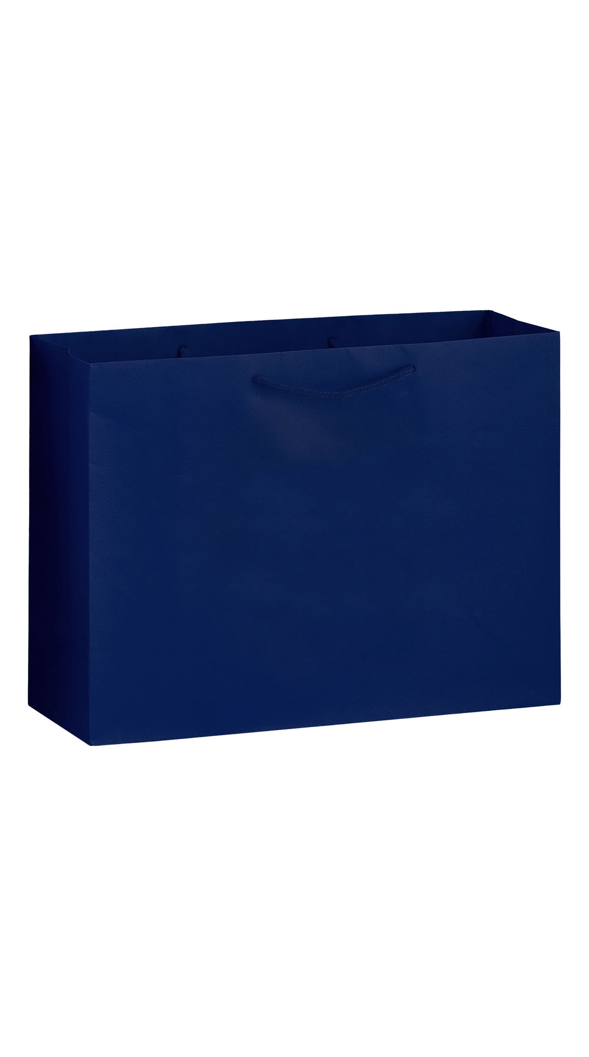 Navy Gloss Laminated Euro Tote Bags - 16 x 6 x 12"