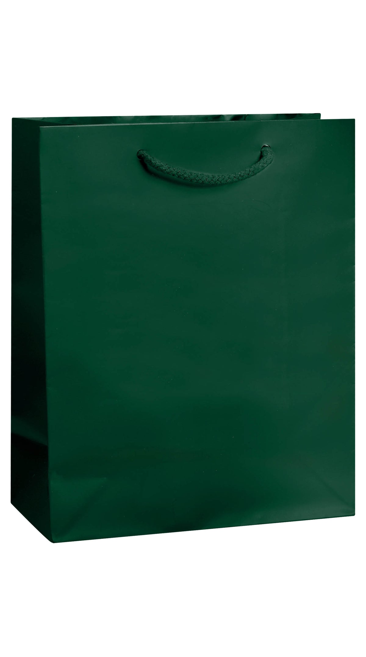 Hunter Green Gloss Laminated Euro Tote Bags - 8 x 4 x 10"