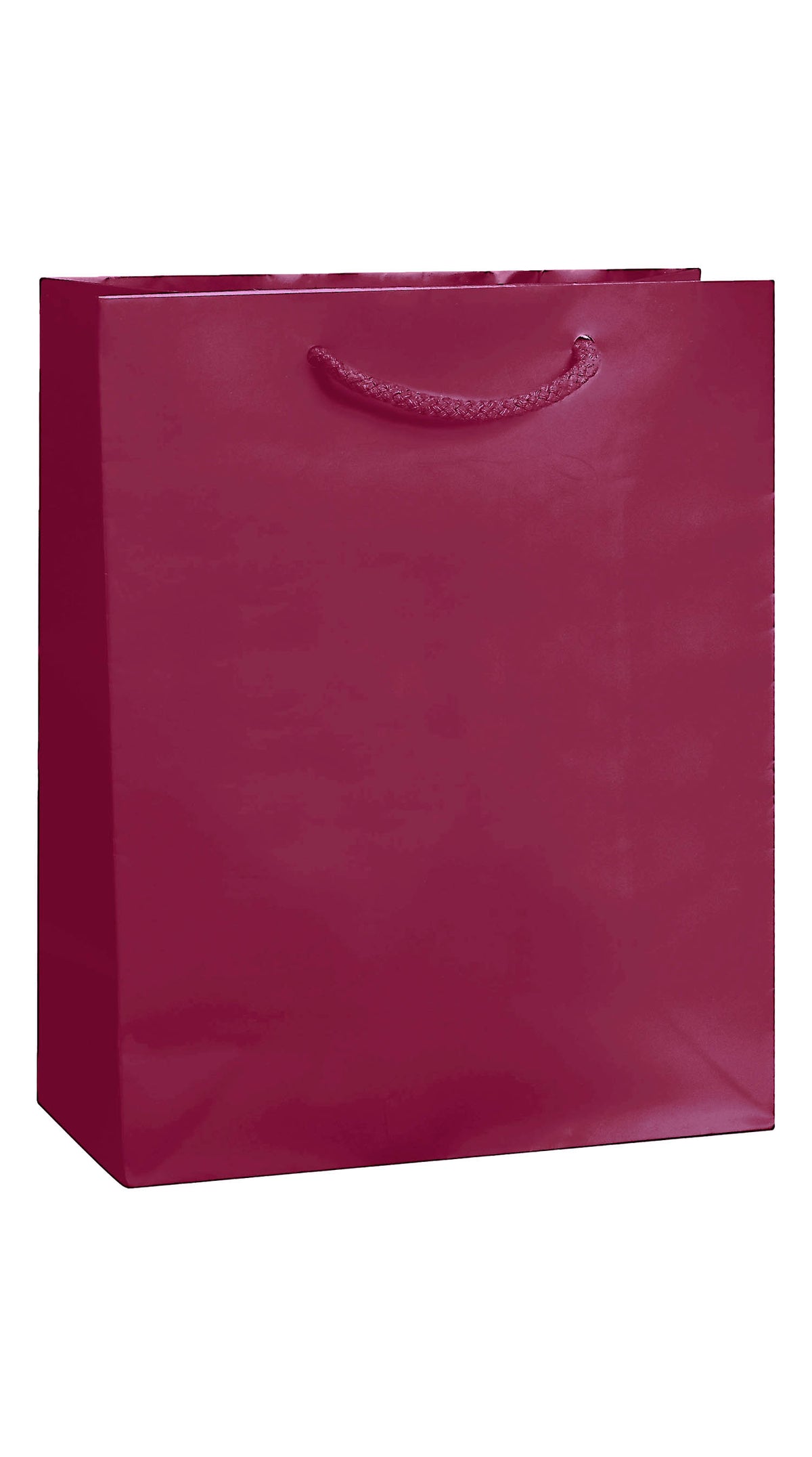 Burgundy Gloss Laminated Euro Tote Bags - 8 x 4 x 10"