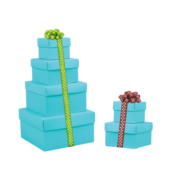 Turquoise Mix and Match Boxes - Lid and Base