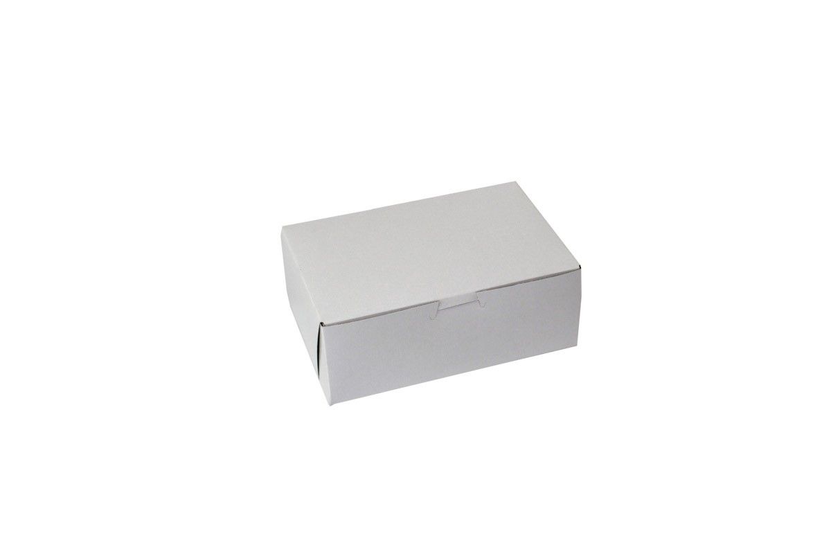 White - 1 Pc. Cake Box - 8 x 5-1/2 x 3"