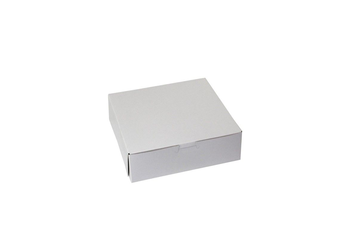 White - 1 Pc. Cake Box - 8 x 8 x 2-1/2"