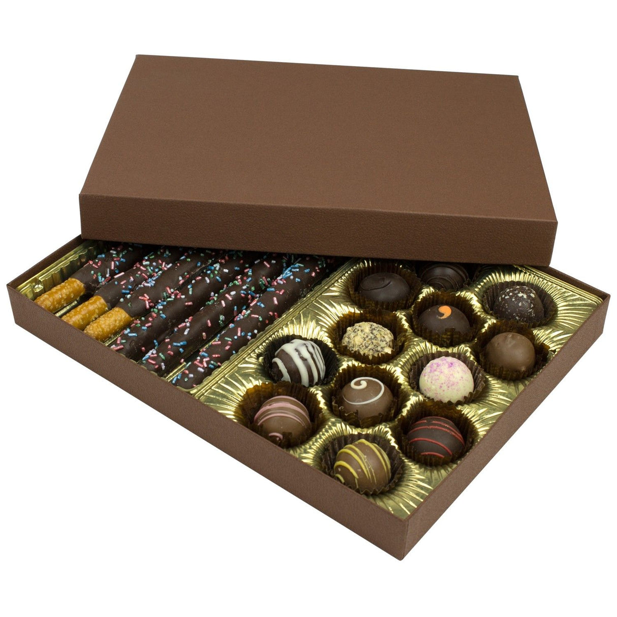 Cocoa - Rigid Candy Box - Lid & Base - (1 lb) 10-1/2 x 8-1/8 x 1-1/8"