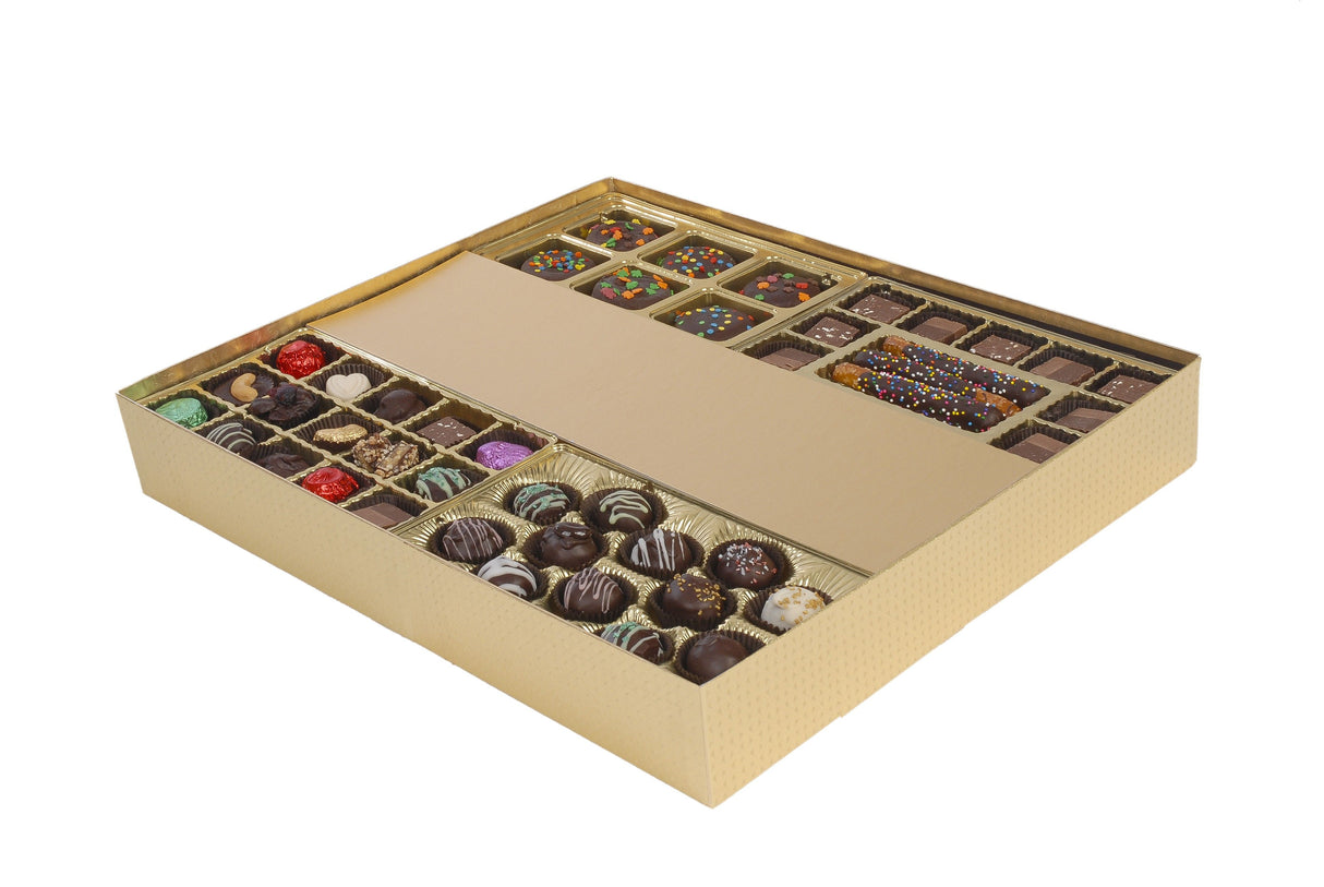 Gold Diamond - Rigid Candy Box - Lid & Base - (5 lb) 16-1/4 x 15-3/4 x 2-7/16"