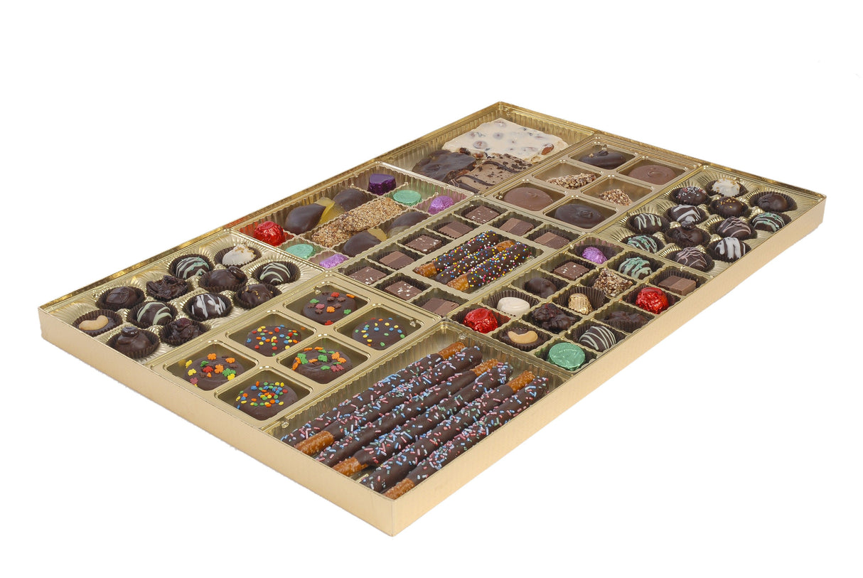 Gold Diamond - Rigid Candy Box - Lid & Base - (5 lb) 24-3/8 x 15-3/4 x 1-3/16"