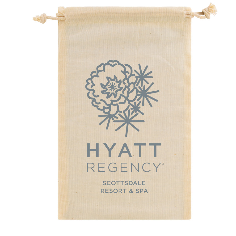 Natural Cotton Drawstring Pouches - 5 x 8"