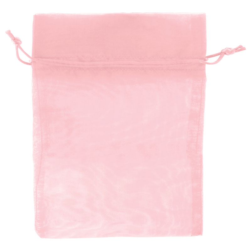 Pink - Flat Organza Bag - 5 x 7"