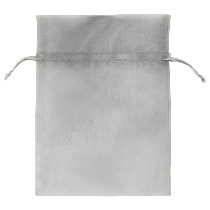 Silver - Flat Organza Bag - 5 x 7"