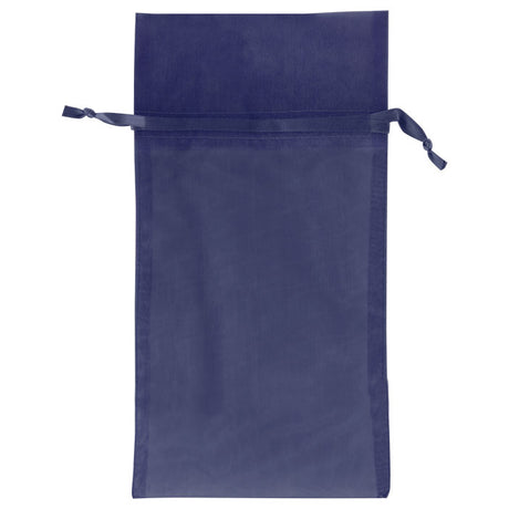 Navy - Flat Organza Bag - 5-1/2 x 9"