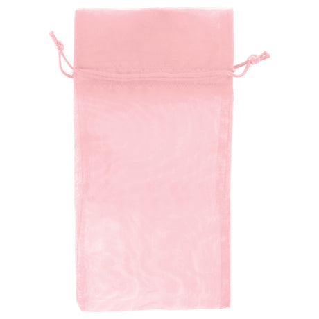 Pink - Flat Organza Bag - 5-1/2 x 9"