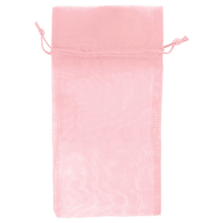 Pink - Flat Organza Bag - 6 x 10"