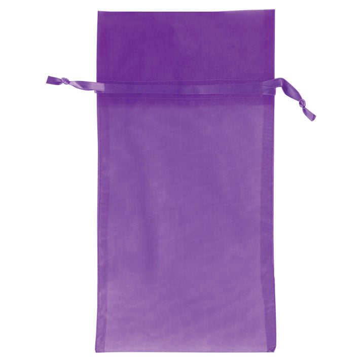 Purple - Flat Organza Bag - 6 x 10"