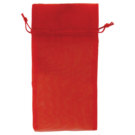 Red - Flat Organza Bag - 5-1/2 x 9"