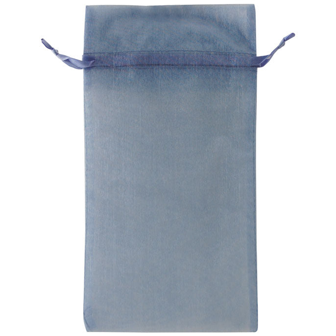 Smoke Blue - Flat Organza Bag - 5-1/2 x 9"