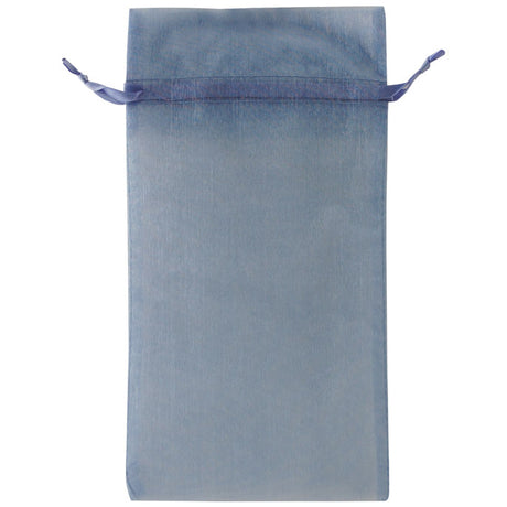 Smoke Blue - Flat Organza Bag - 5-1/2 x 9"