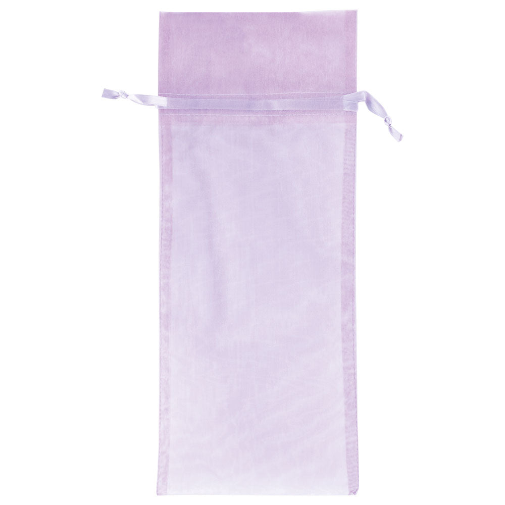 Lavender - Flat Organza Wine Bag - 6 x 14"