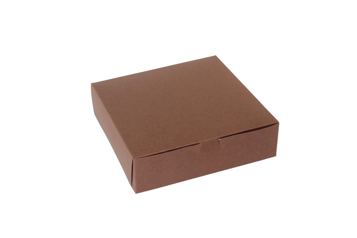 Cocoa Brown - 1 Pc. Cake Box - 9 x 9 x 2-1/2"