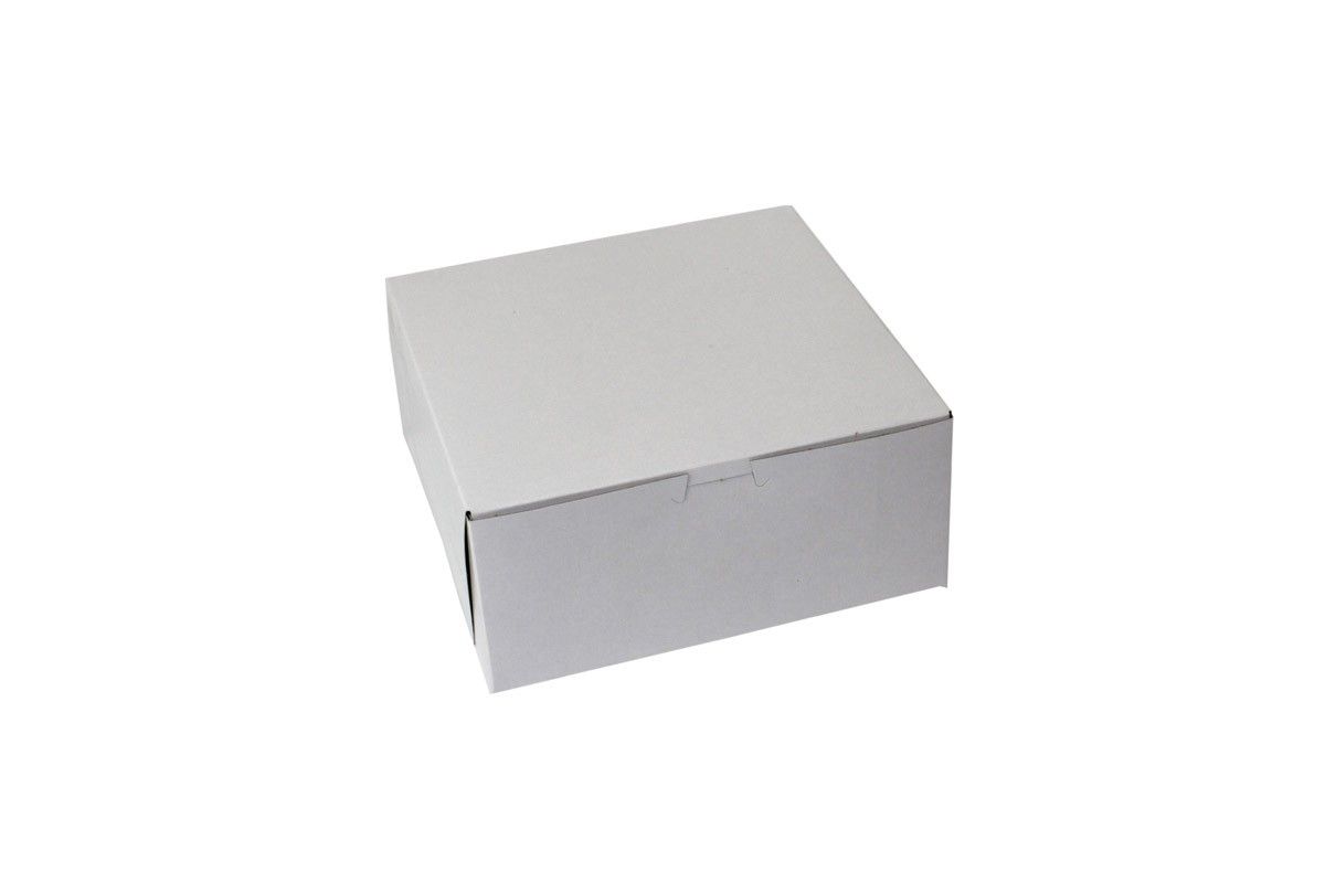 White - 1 Pc. Cake Box - 9 x 9 x 4"