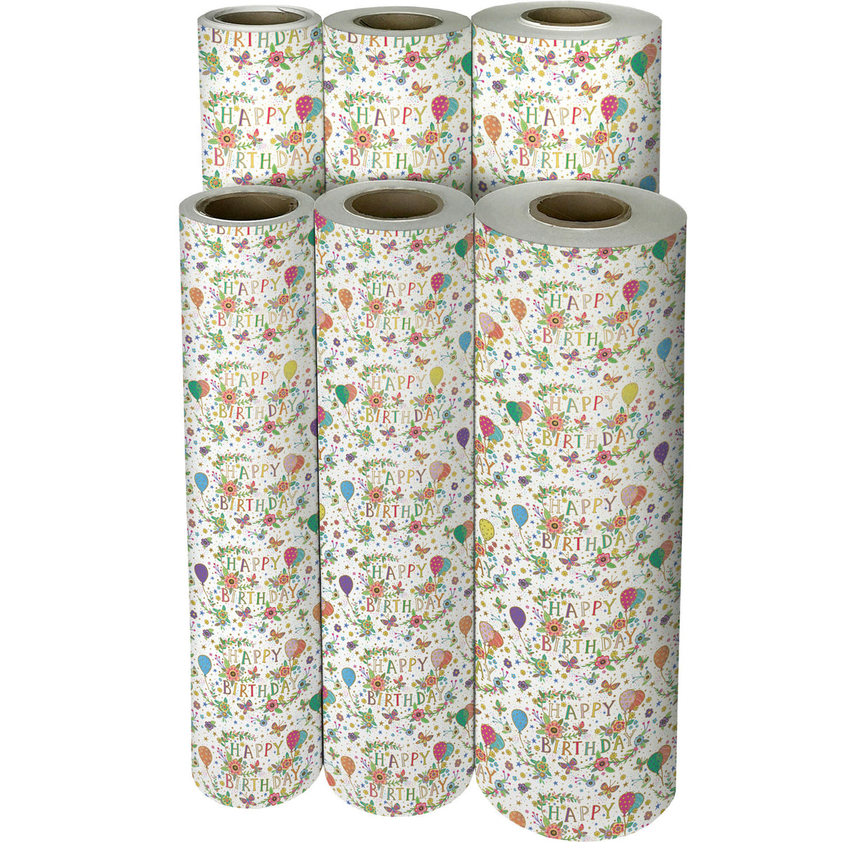 Beautiful Birthday White Gift Wrap - B201.1f.jpg