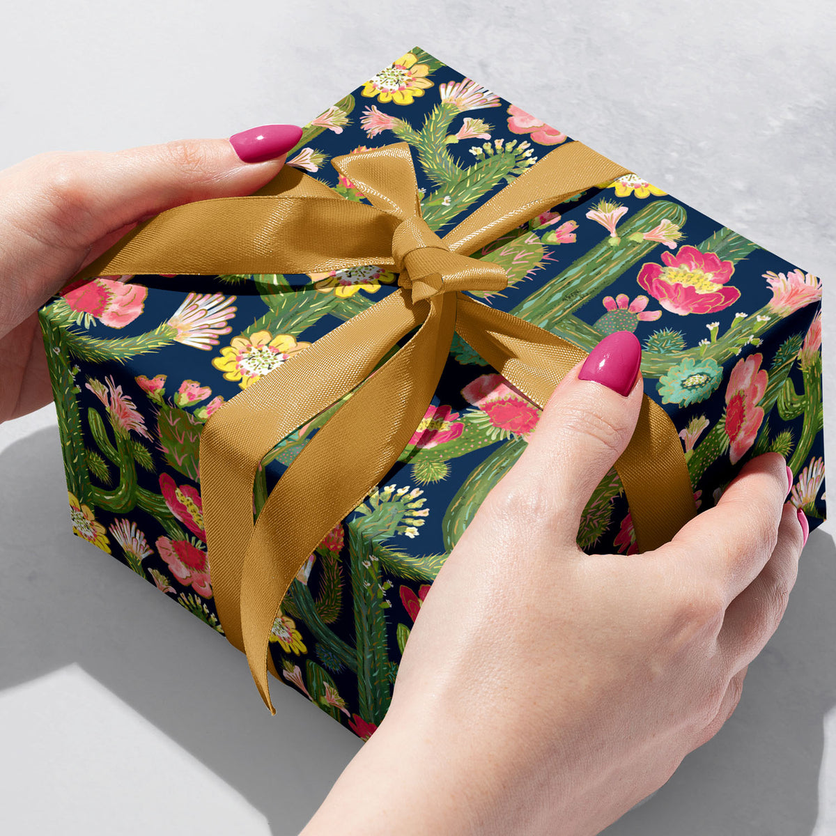 Cactus Blooms Gift Wrap - B207.1b.jpg