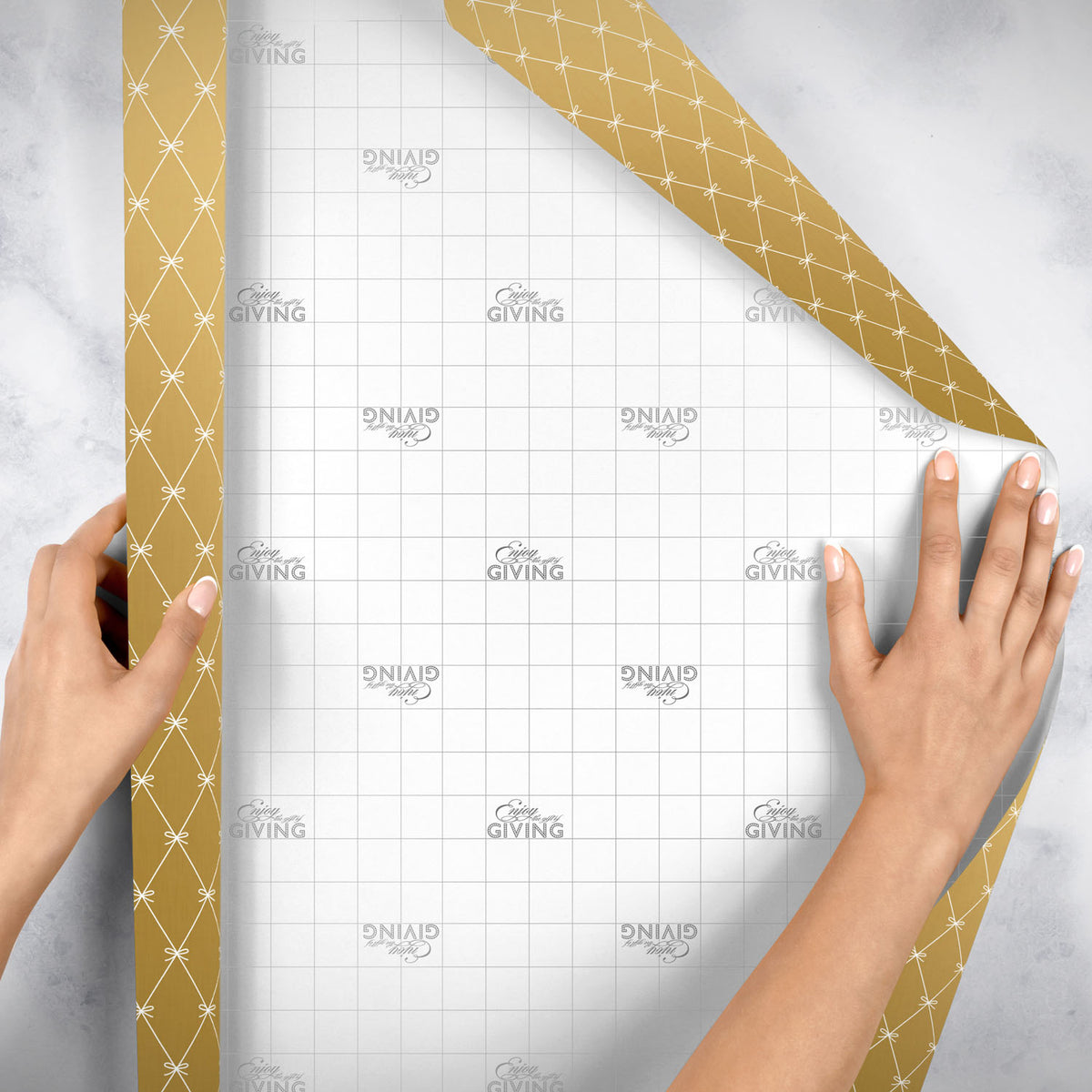 Beautiful Bows Gold Gift Wrap - B227.1e.jpg