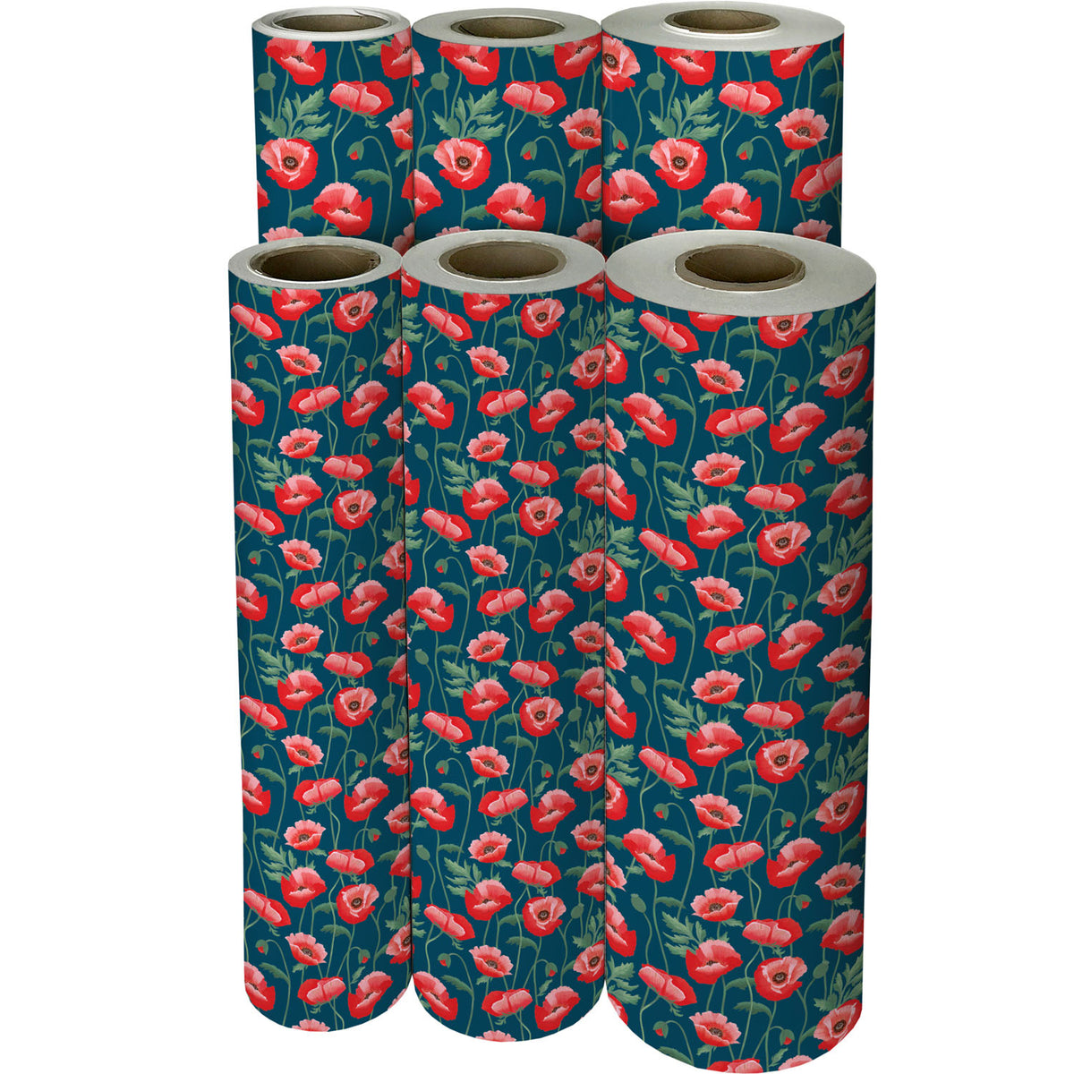Pretty Poppies Gift Wrap - B230.1f.jpg