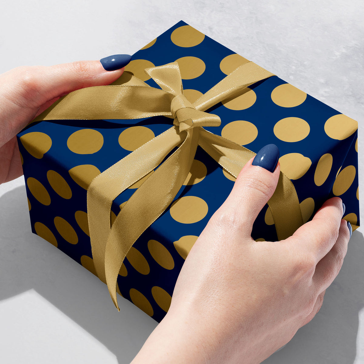 Navy Gold Dot & Stripe Gift Wrap - B2615D.1b.jpg