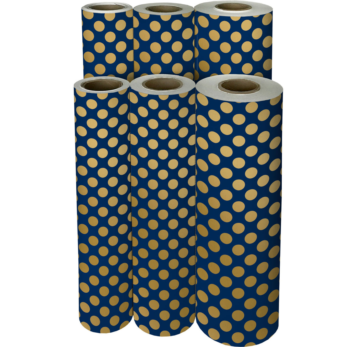 Navy Gold Dot & Stripe Gift Wrap - B2615D.1f.jpg