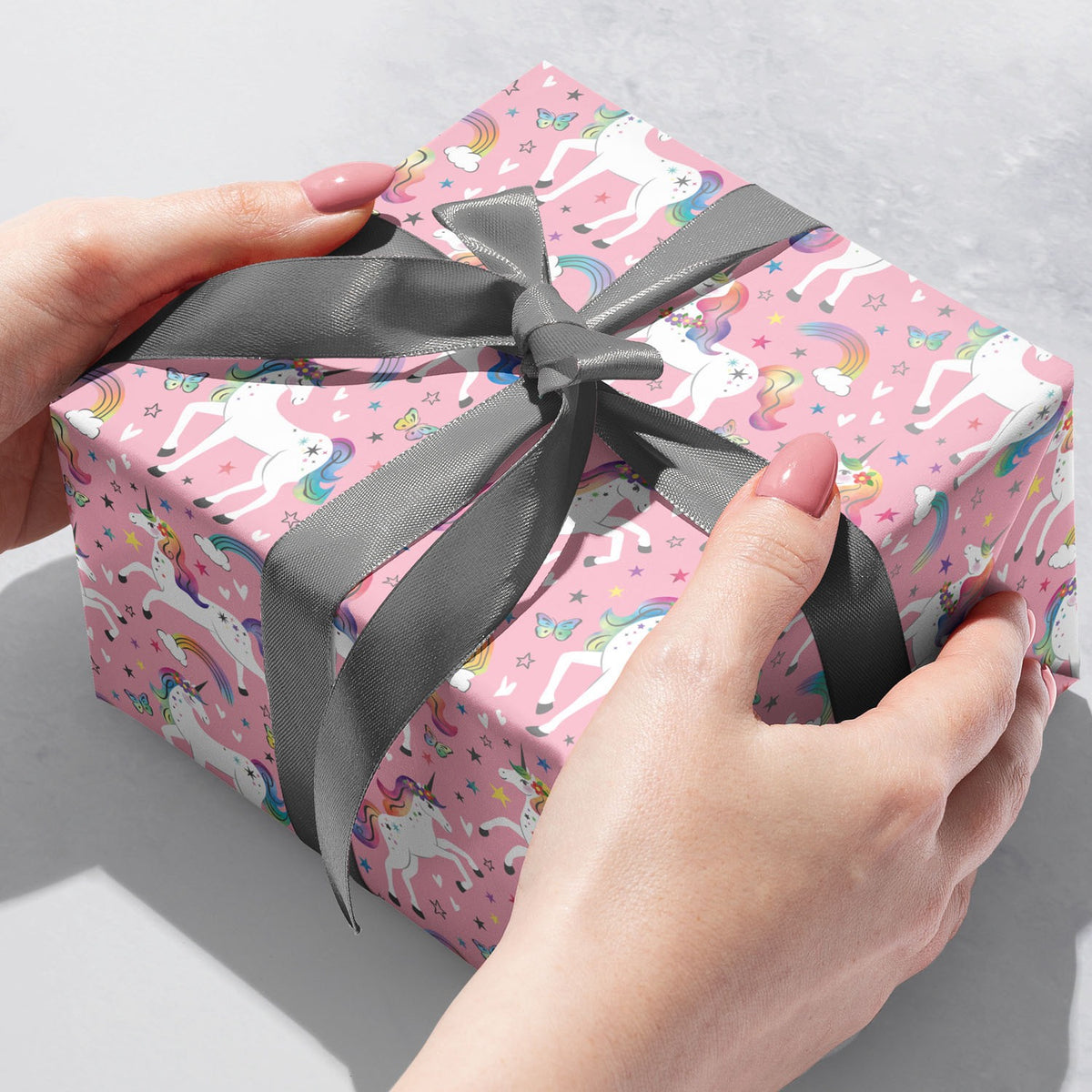 Rainbow Unicorn Gift Wrap - B404.1b.jpg