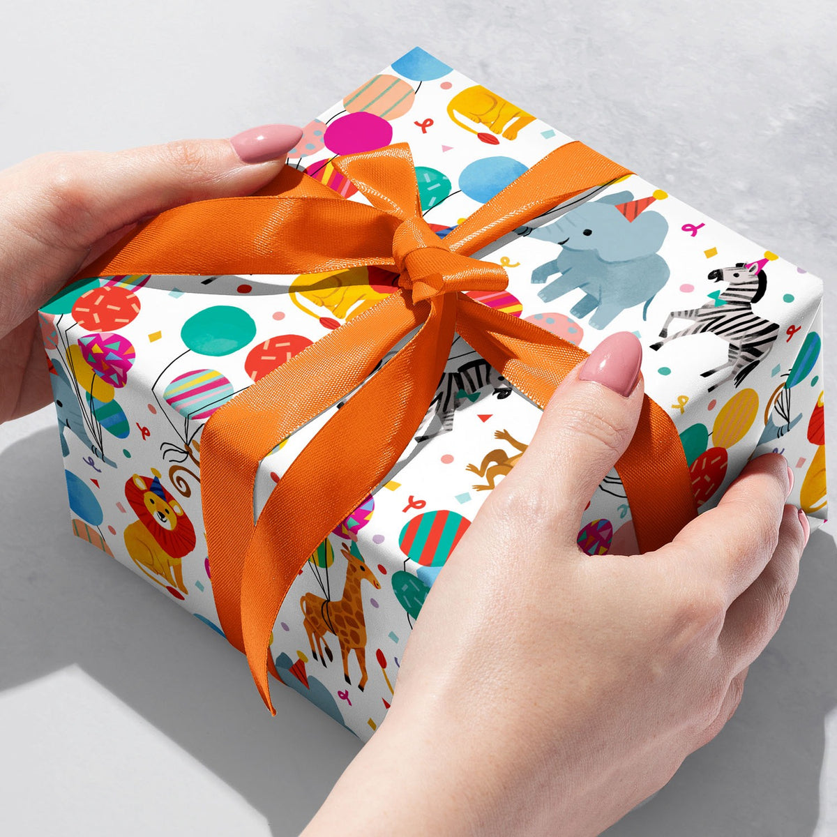 Jungle Birthday Party Gift Wrap - B458.1b.jpg
