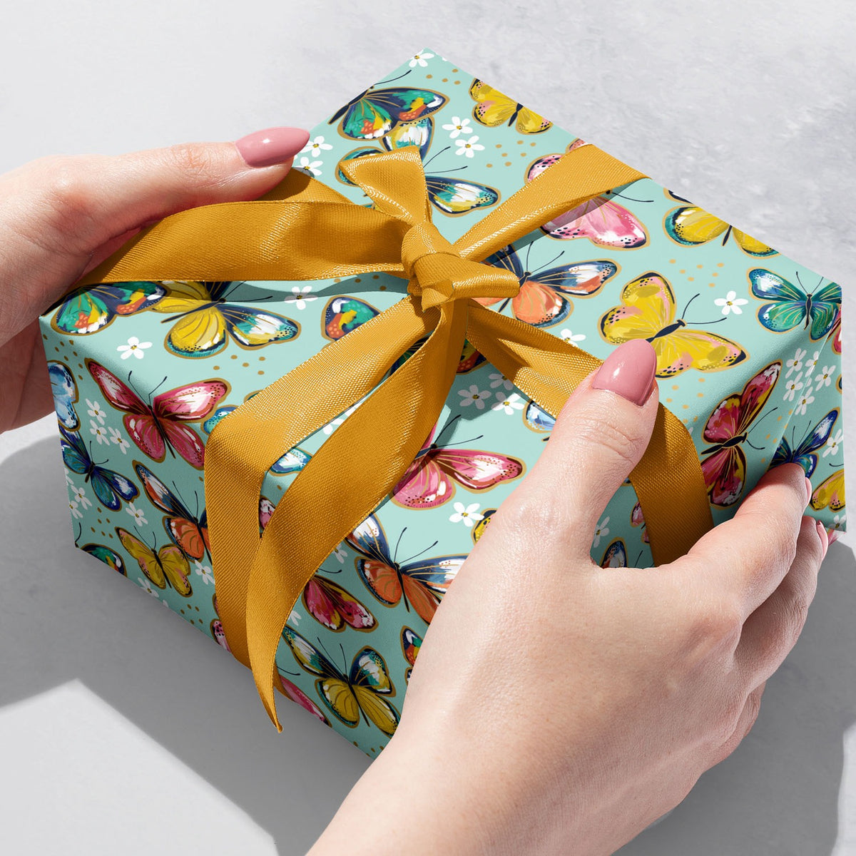 Colorful Butterflies Gift Wrap - B469.1b.jpg