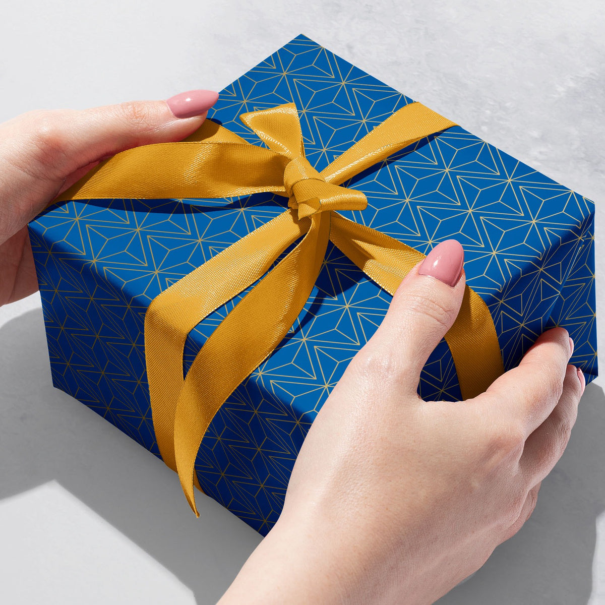 Gold Blue Geo Gift Wrap - B491.1b.jpg