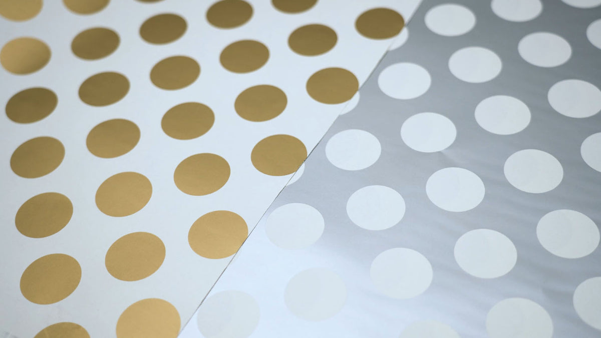 Two-Sided Gold & Silver Dot - Gift Wrap — additional view i