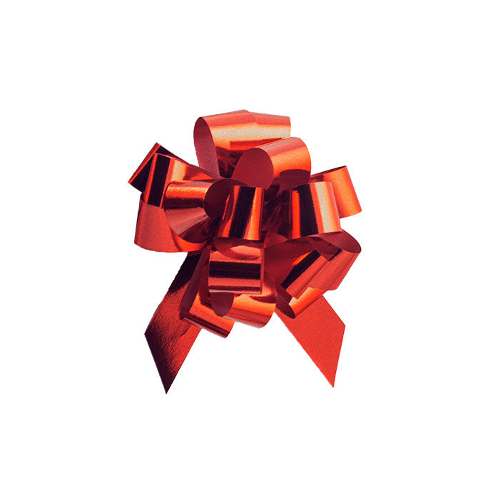 Red Glitter Perfect Bow - 4" Diameter