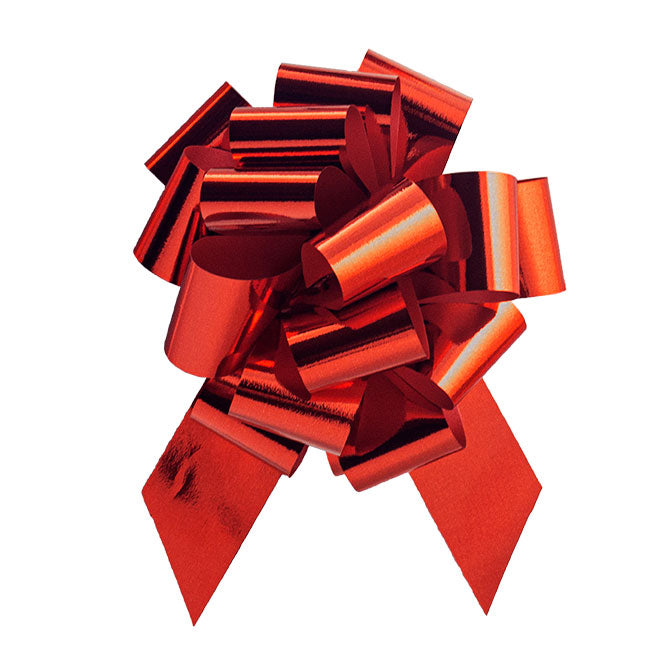 Red Glitter Perfect Bow - 5" Diameter