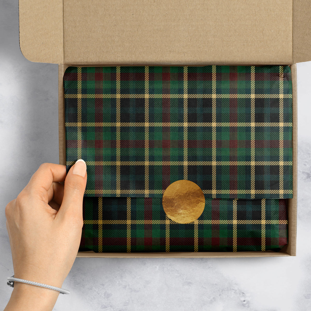 Hunter Navy Plaid Gift Tissue - BPT228.1e.jpg