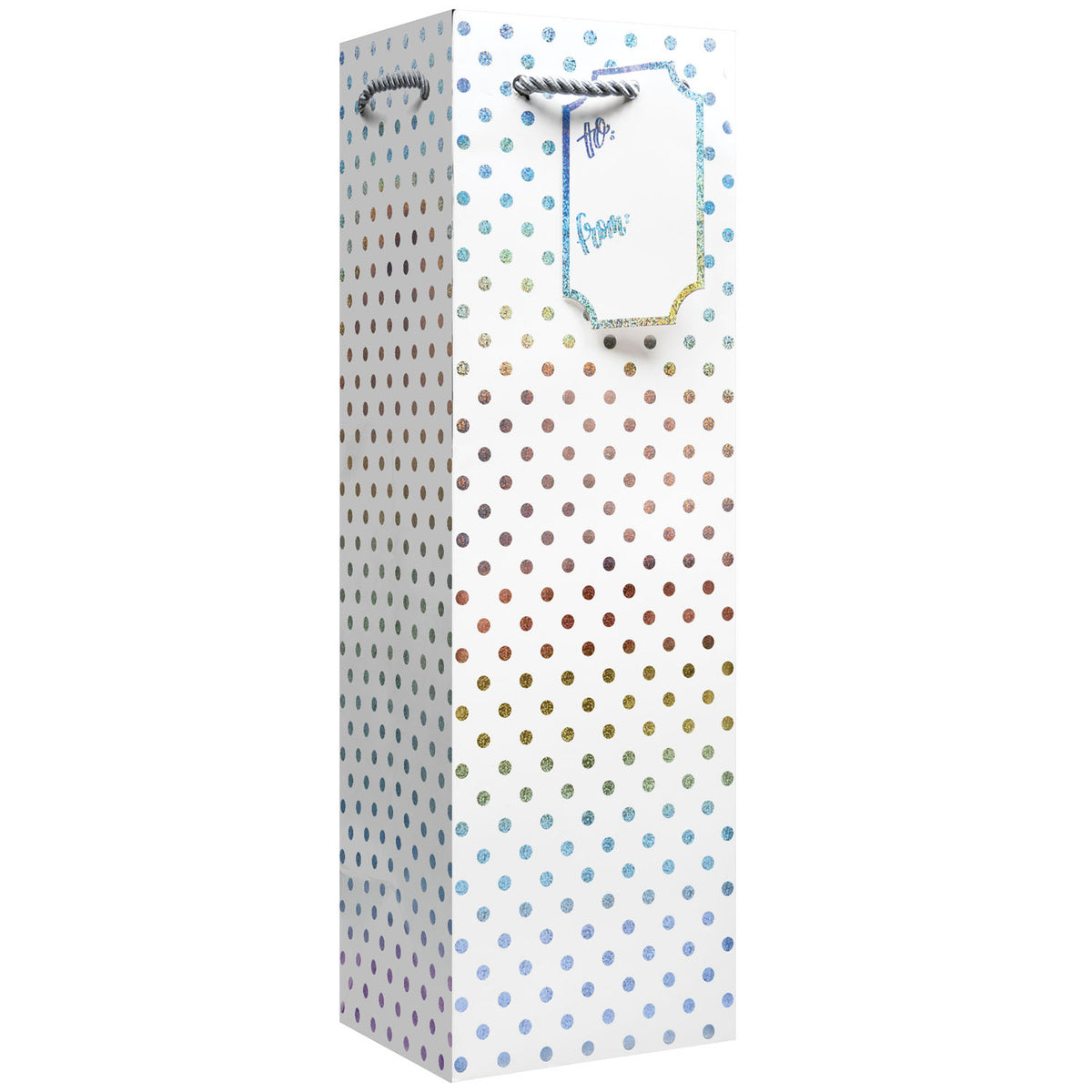 Silver Dots on White Wine Bag - BT165.1a.jpg