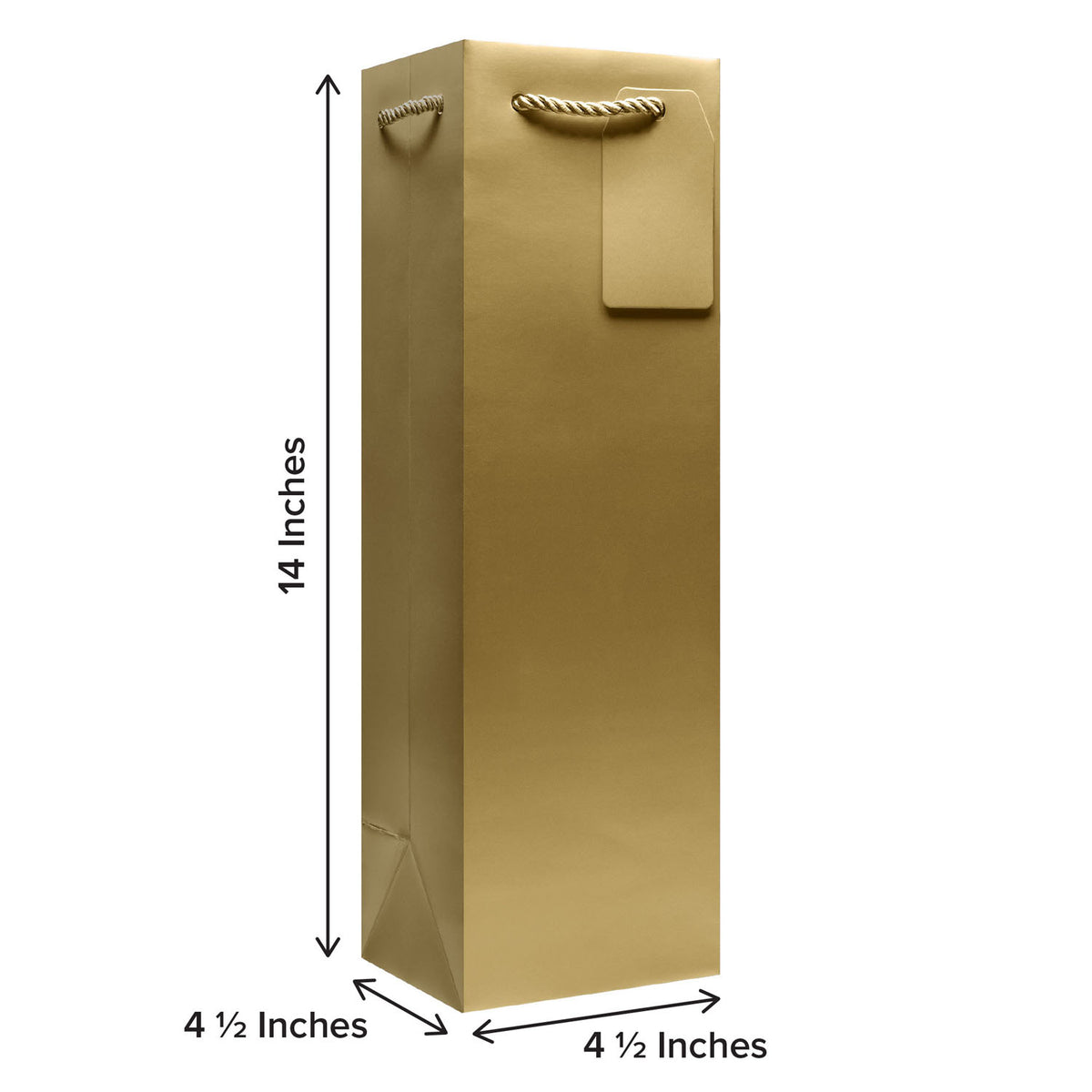 Matte Metallic Gold - Wine Bag w/Tag — additional view b