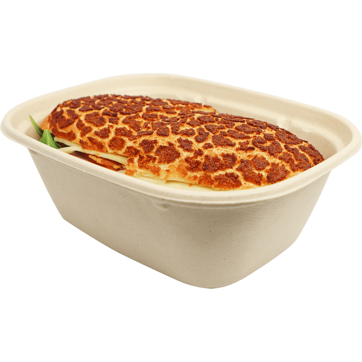 World Centric 44 oz Compostable Fiber Takeout Box 8.7 x 6.7 x 3.1 in (QTY 400), SKU CT-SC-U3-LFP