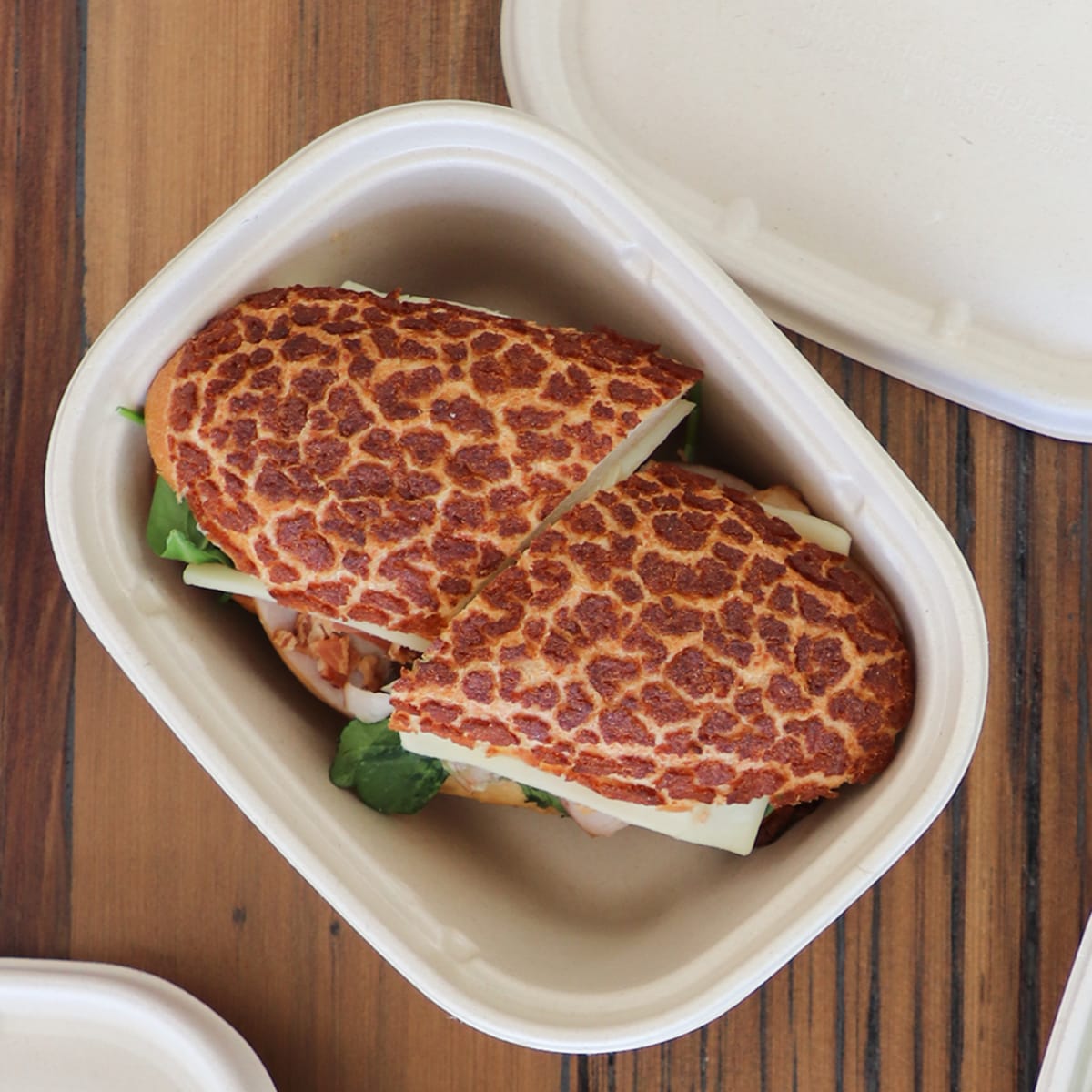 World Centric 44 oz Compostable Fiber Takeout Box 8.7 x 6.7 x 3.1 in (QTY 400), SKU CT-SC-U3-LFP