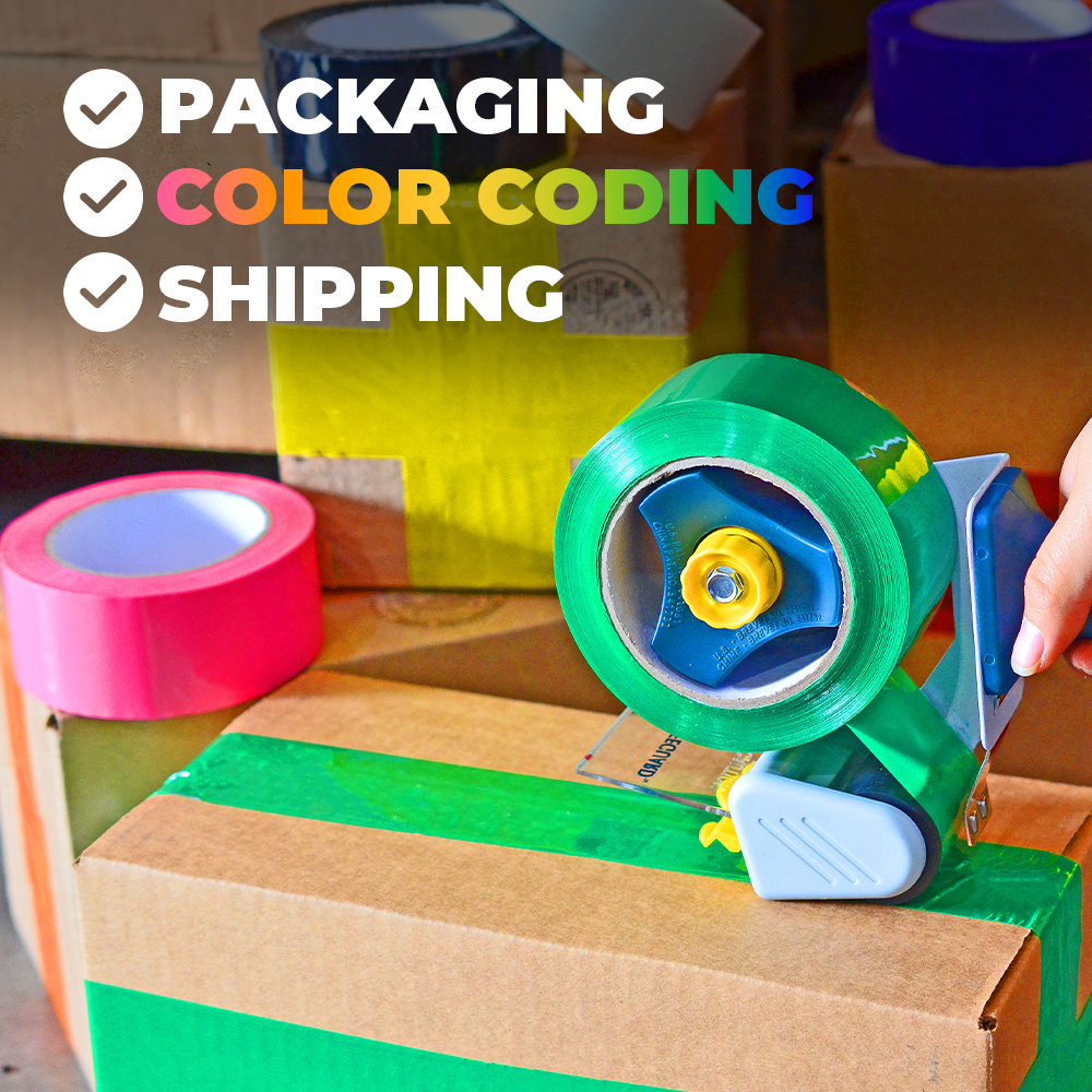Colored Packing Tape, Water-Based Adhesive | CSTC20WBA (110 yd, 2 Mil)
