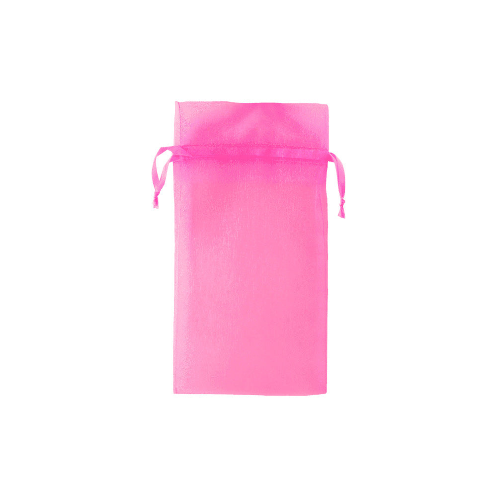 Hot Pink - Flat Organza Bag - 6 x 10"