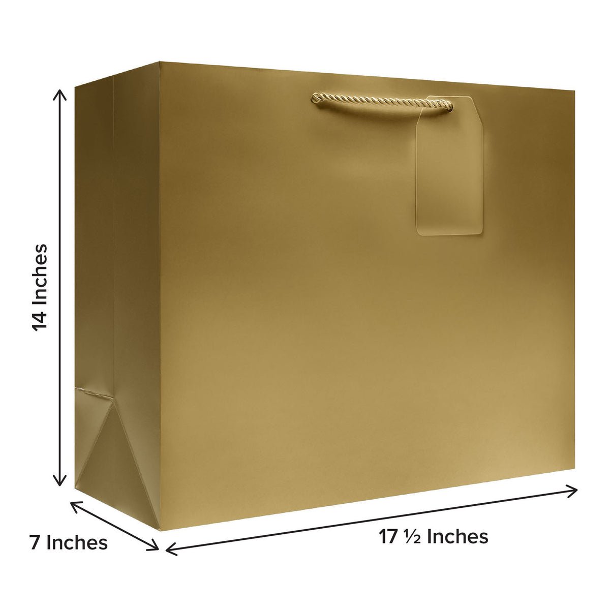 Matte Metallic Gold - Gift Bag w/Tag — additional view b
